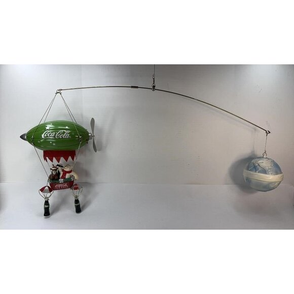 Coca-Cola Mobile‎ Polar Bear Magical Ride Around The World BLUE Blimp Zephyr 32" - Picture 5 of 8